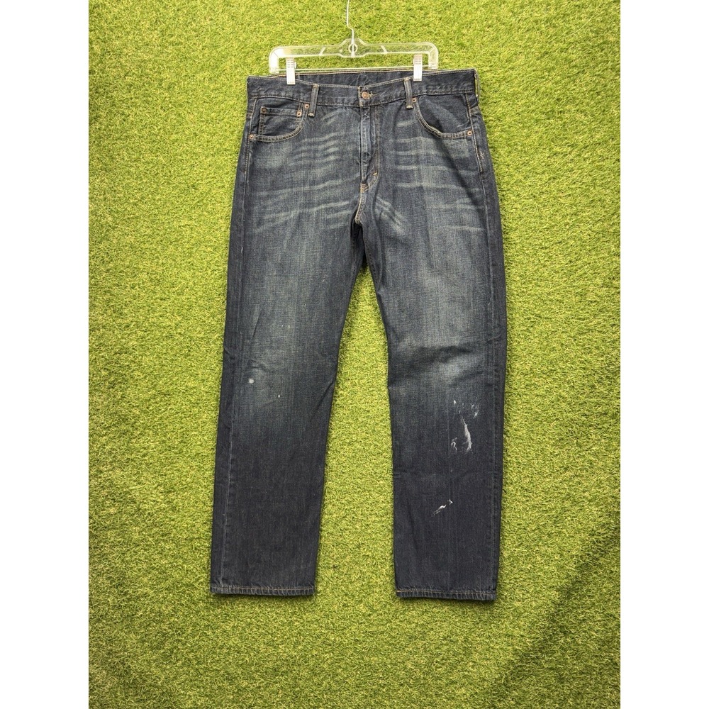 Levis 569 Jeans Mens 36x34 Blue Loose Straight Fit Dark Wash Denim Casual